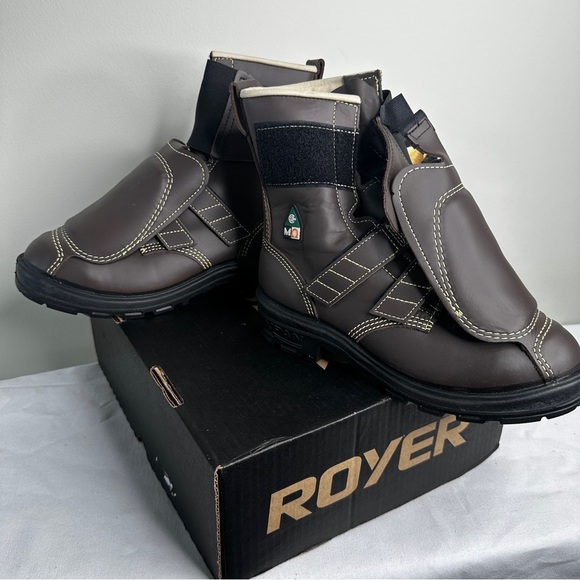 Royer - Composite Toe Work Boots with Met Guard FR Composite Toe - Brown Leather - Picture 13 of 14